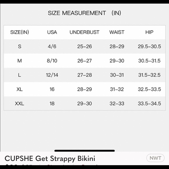 CUPSHE get strappy red bikini size medium NWT - Picture 9 of 9